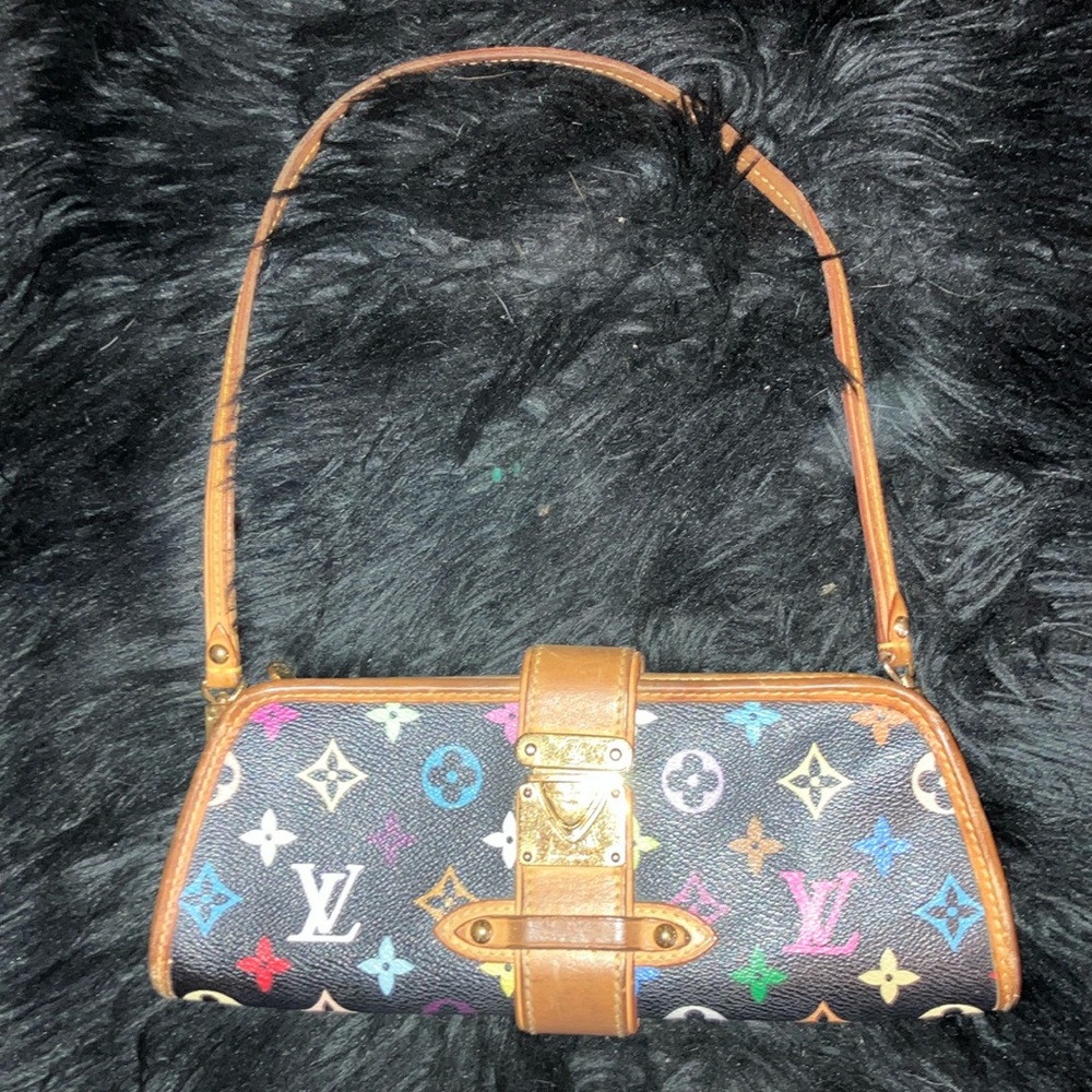 Louis Vuitton Shirley Multicolor Monogram clutch/ shoulder bag,